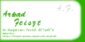 arpad feiszt business card